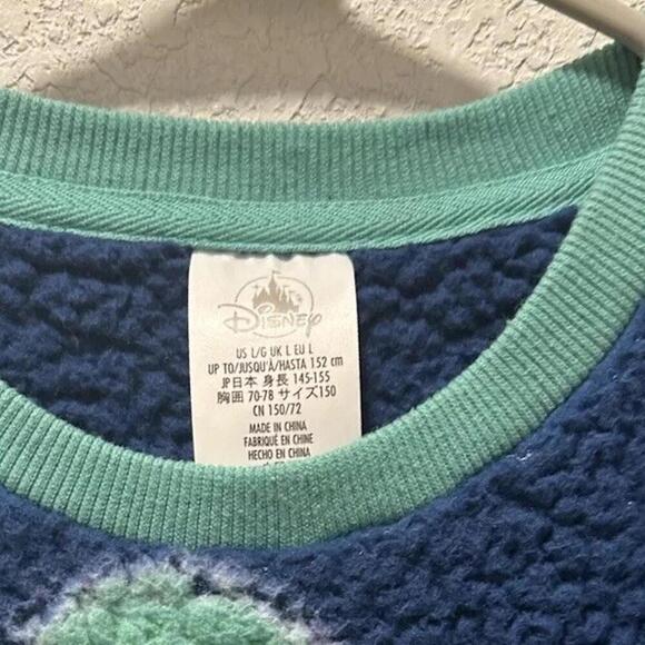 Disney Parks Japan Kids Mickey Mouse Fleece Sweatshirt Size L Navy Soft Fuzzy - Picture 6 of 8